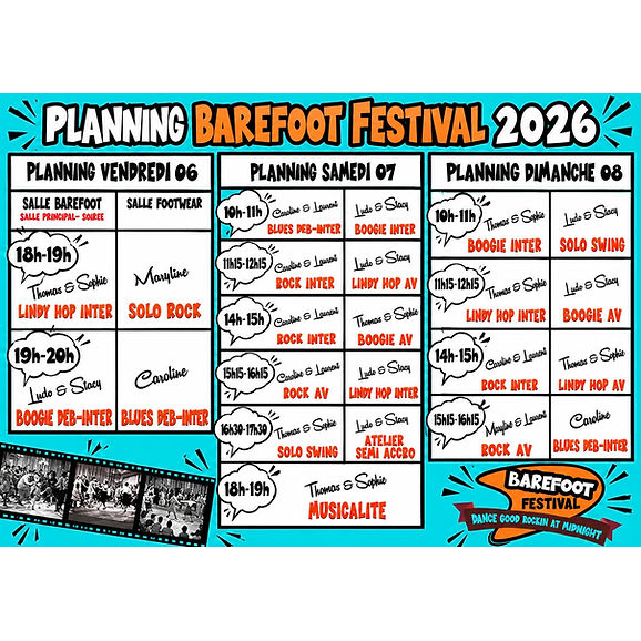 BAREFOOT FESTIVAL Rock - Boogie- Swing
