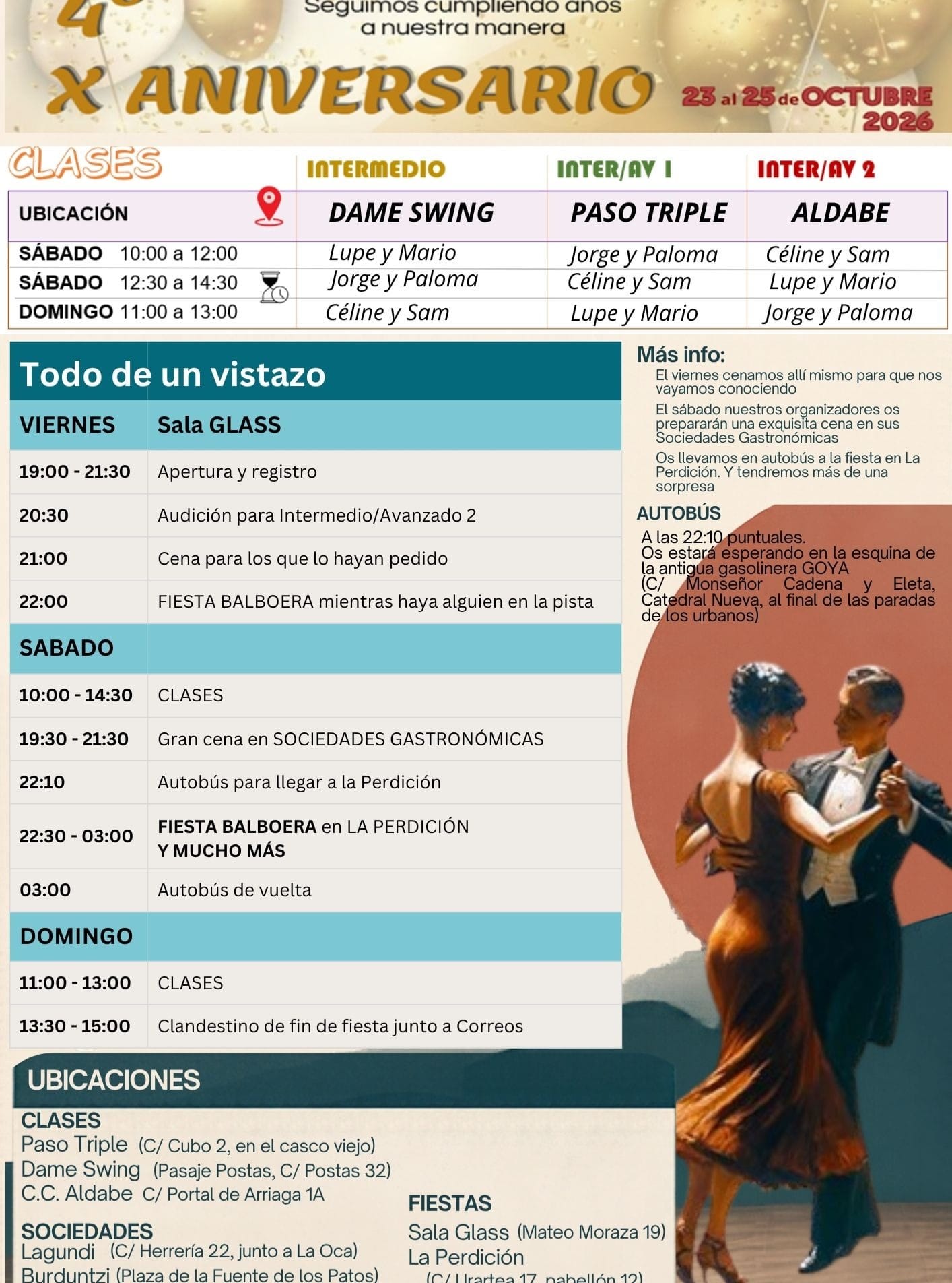Programa oficial del 4.º X Aniversario de Balboa Station, 23–25 octubre 2026