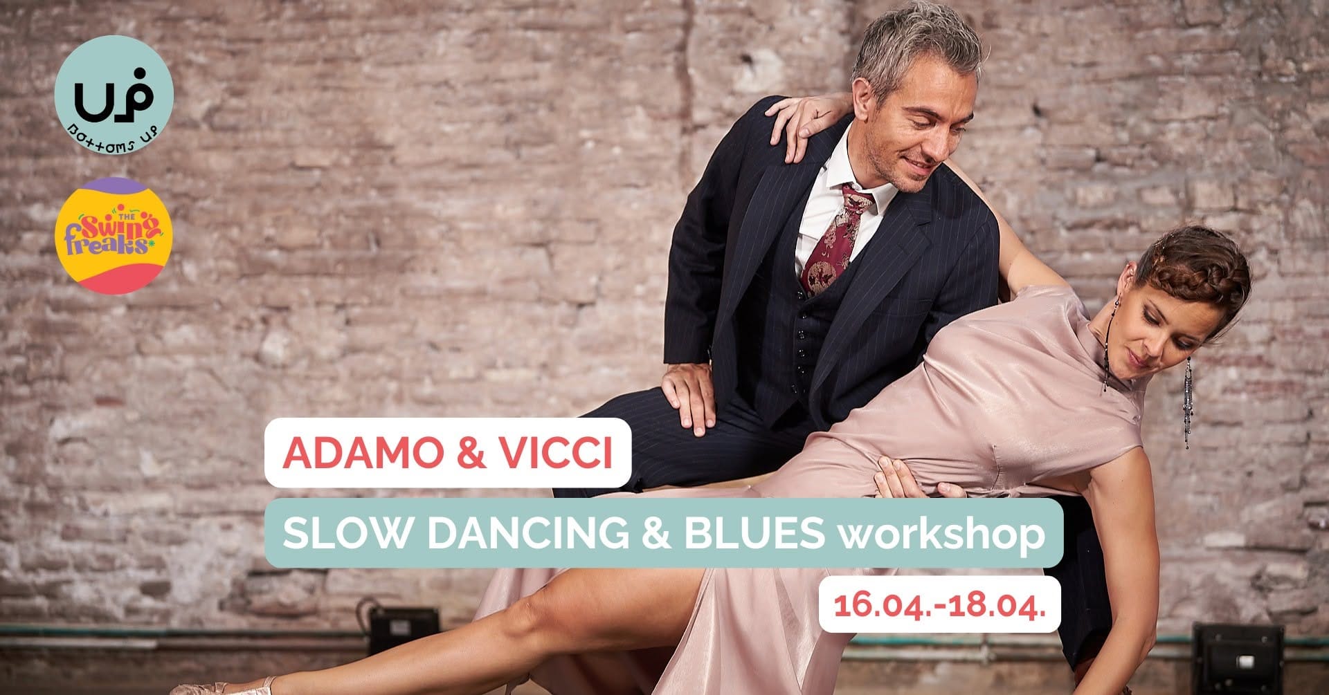Cartel oficial de Slow Dancing & Blues — Adamo & Vicci 2027