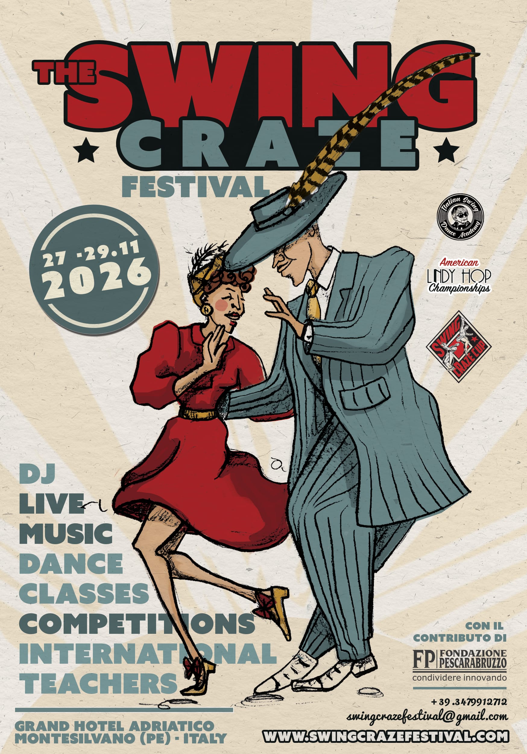Official Swing Craze Festival poster, November 27–29, 2026
